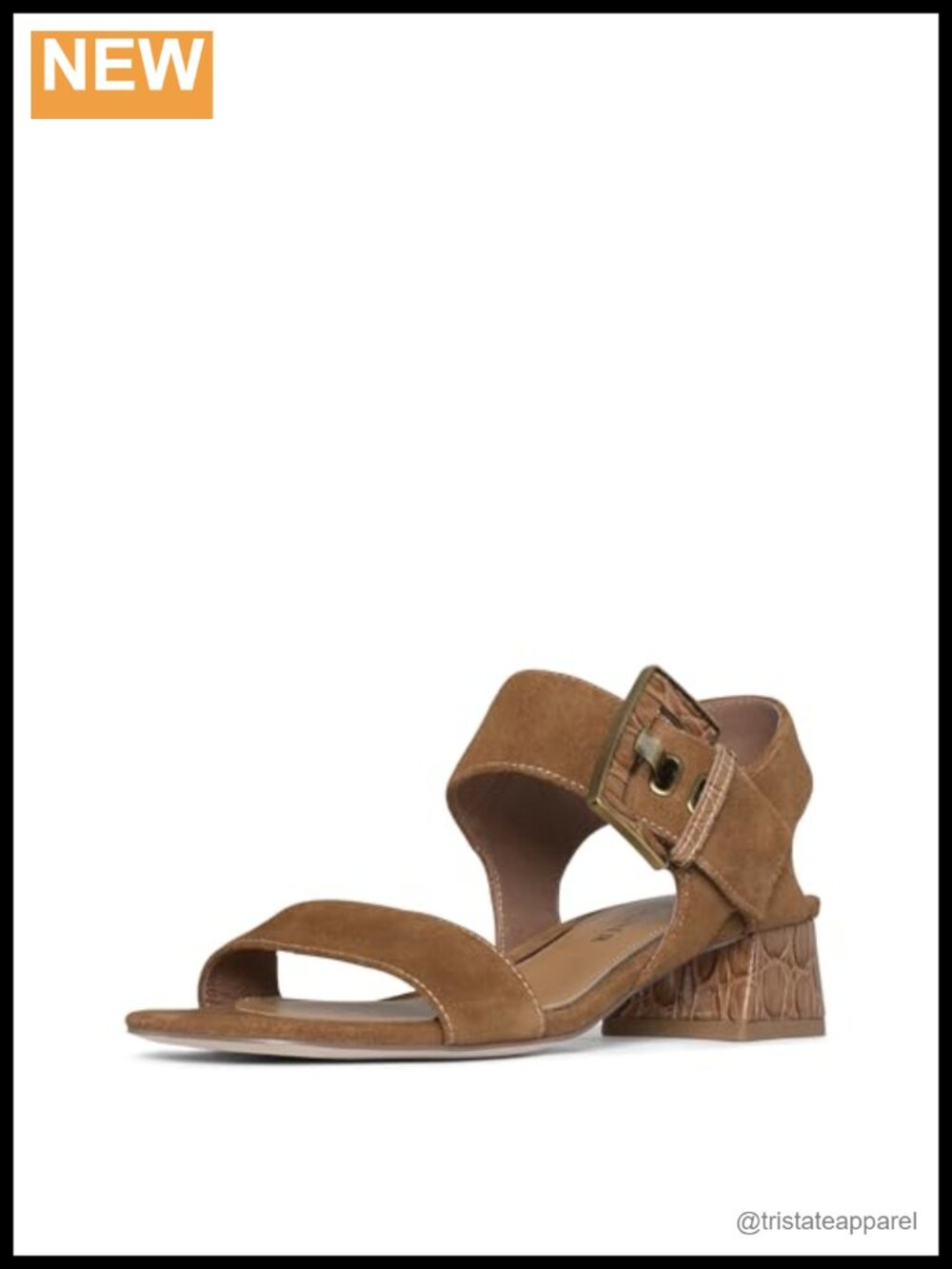 Donald Pliner Vixi Suede Heeled Sandals Block Heel Ankle Strap Square Toe
